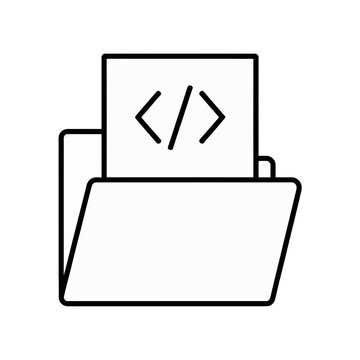 Code file folder icon for software development