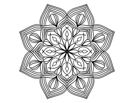 Geometric Mandala Pattern &ndash; Symmetrical Sacred Geometry Ornament