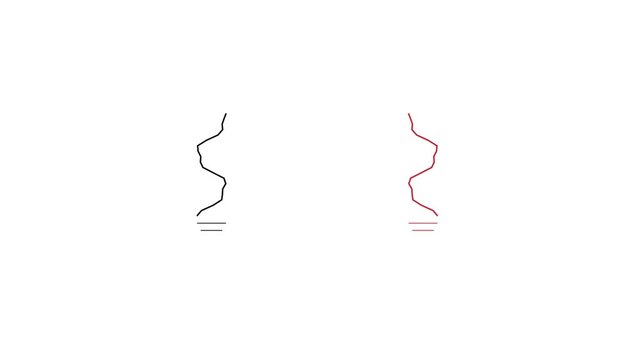 squiggle lines stretching and contracting in looping animation motion graphics featuring animated, abstract, design
