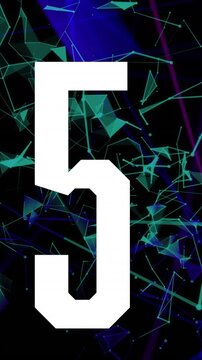 Animation of numbers and networks of connections on interface