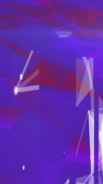 Animation of network of connections on interface