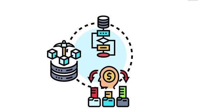 Ai managed data segmentation concept showing the automated process of collecting, analyzing, and organizing data into distinct segments for business intelligence and targeted strategies