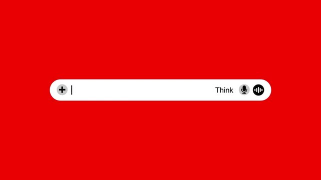 AI chat gpt bot search icon interface animation isolated on black background, Search bar icon, online browsing concept, website search bar interface animation, Animated AI chat bot interface 4k