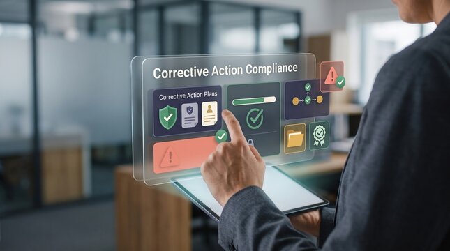 Compliance Management - Corrective Action Compliance Interface and Virtual Control Panels