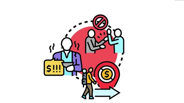 People receiving assistance and support, showing financial help for those in need and facing poverty or economic hardship, with symbols of community support and social care