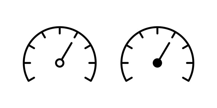 Speedometer icon outline clipart series. EPS10