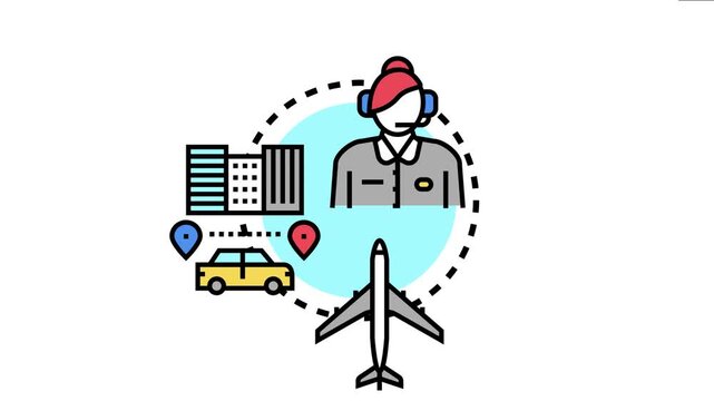 Air traffic controller manages complex aviation routes, connecting aircraft, ground transportation, and urban infrastructure for safe and efficient travel