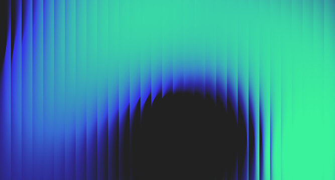 Abstract Green Blue Gradient Background with Futuristic Digital Waves