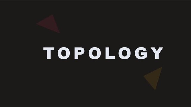 Topology abstract motion with geometric shapes and minimalist typography for modern tech and science presentations animation 4k