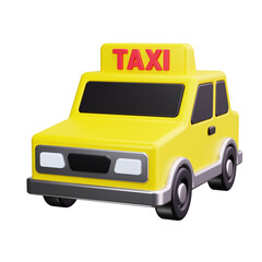 3D Yellow Taxi Cab © Umair