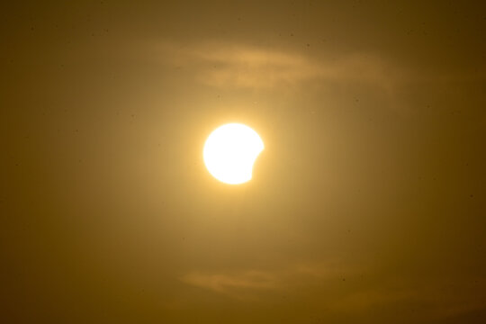 solar eclipse the moon covers the sun Italy Europe