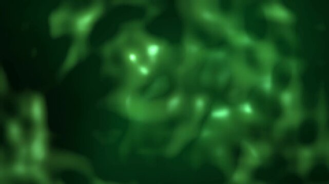 Abstract Green Glowing Fluid Rippling Across a Dark Digital Background Texture