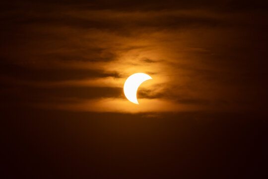 solar eclipse the moon covers the sun Italy Europe