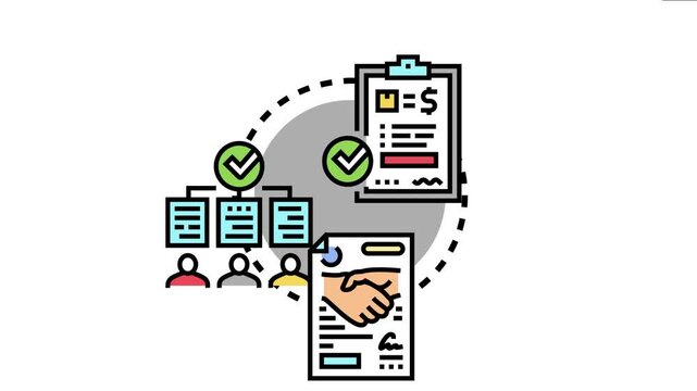 Business partners engaging in a negotiation process, reaching consensus and agreement on crucial contract clauses and terms, symbolizing successful deal completion and mutual understanding