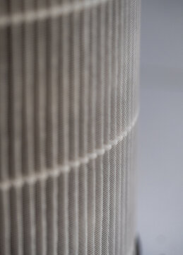 Surface of nylon mesh and filter paper in the dust filter