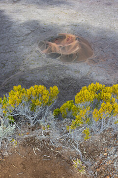 View of the Piton de la Fournaise volcano from the caldera Reun