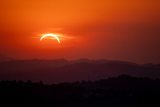 sunset in the mountains