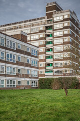 Council apartment blocks on the York Way Estate in Islington, London, UK