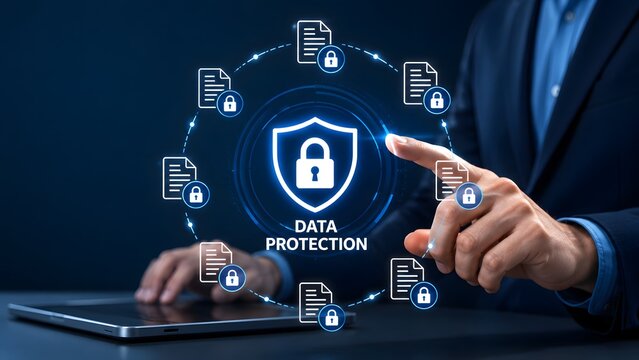 Cybersecurity data protection system shielding confidential digital document files from unauthorized access