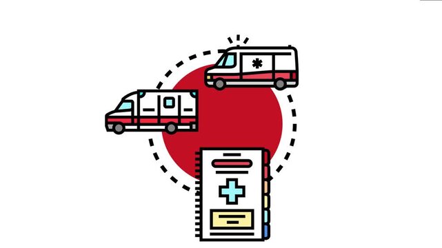 Emergency medical services operating to provide healthcare assistance, offering critical support and rapid response for patient care and vital medical treatment