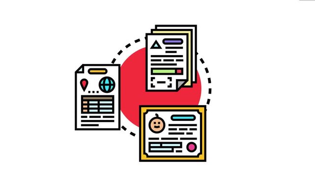 Amended civil birth document concept official papers for legal registration, identity information, and government procedures, reflecting modifications in important certificates