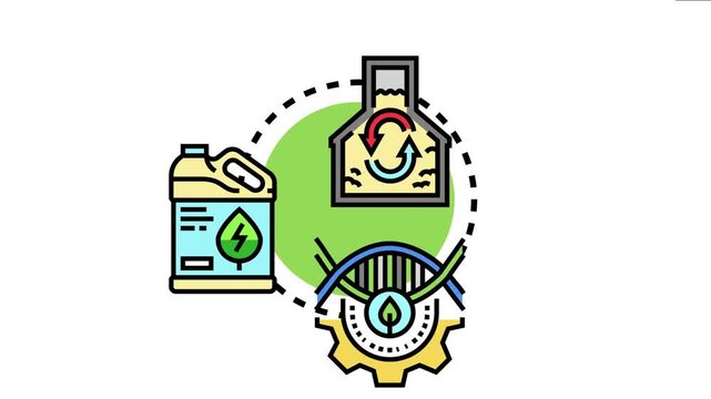 Anaerobic digestion process creating renewable biogas energy and biofuel, applying biotechnological principles for organic waste decomposition and environmental sustainability