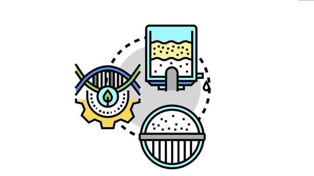 Anaerobic fermentation process involving a bioreactor with organic matter, dna strands, and a bioreactor basket, biotechnology concept and sustainable energy production