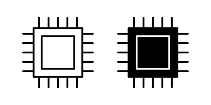 Chip icon line symbol series. EPS10