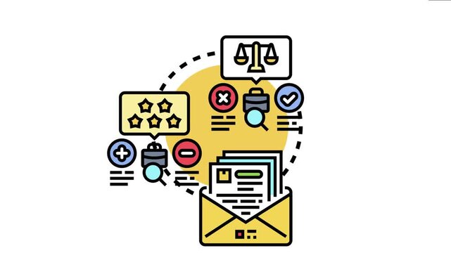 Analytical decision process concept showing a systematic approach to evaluating options, considering pros and cons, assessing quality, and processing new data to reach an informed choice