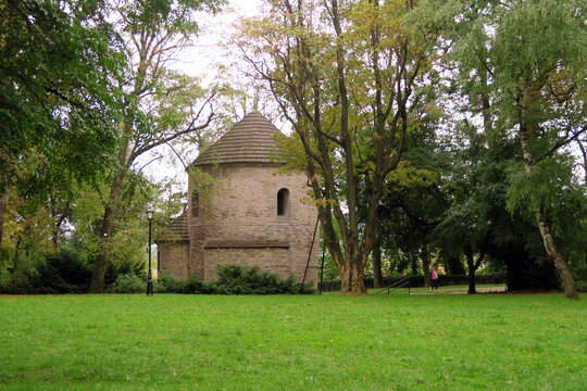 Cieszyn, Poland. St. Nicholas' Rotunda (Polish:Rotunda św. Mikołaja w Cieszynie) is the only Romanesque rotunda in Poland preserved with its nave vault.