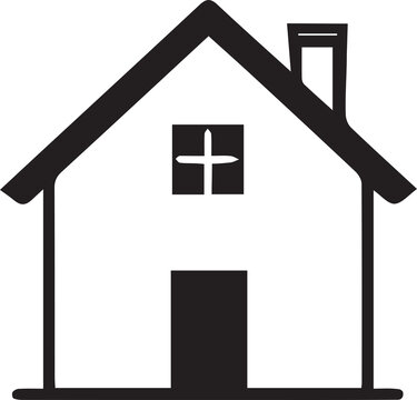 Front simple house PNG