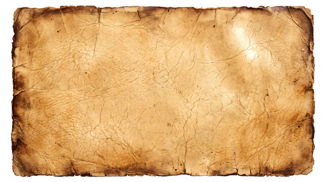 Ancient parchment paper with worn texture and natural creases for historical documents