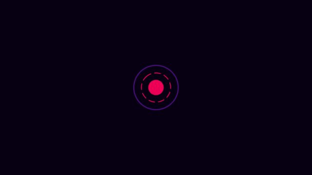 Minimalist loading spinner animation with pulsing circular 4k progress interface