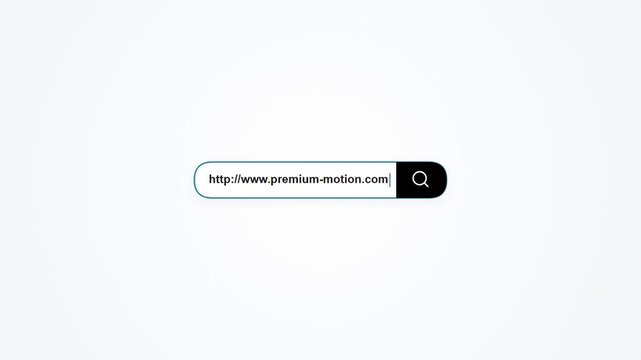 A minimalist digital search bar interface featuring a web address input field on white