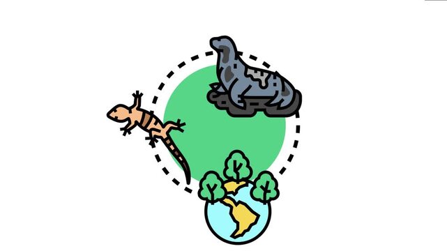 Depicting various wild animals including a seal and a lizard with the planet earth highlighting wildlife protection and ecological balance within their natural environments
