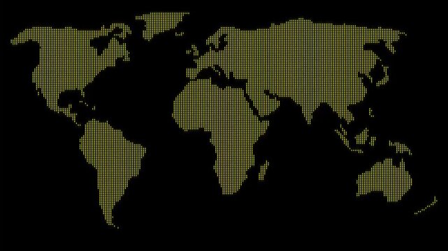 World map dots clean digital background design for global visuals. World map dots connectivity concept for network scenes. World map dots category element