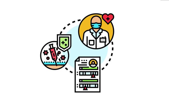 Healthcare professional researching antibody medicine, developing advanced therapy for disease immunity, protection, and patient treatment with innovative immunization and medical science