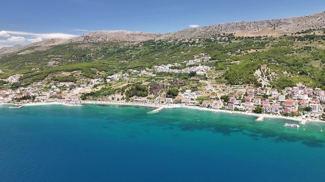 Adriatic Sea And Coastal Landscape Of Podstrana, Dalmatia, Croatia