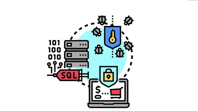 Visualizing api security safeguarding applications, servers, and data from cyber threats, ensuring robust protection against vulnerabilities and cyberattacks like sql injection
