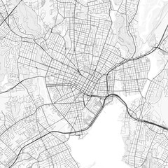 Naklejka premium New Haven City Map. Minimalist black and white line art poster for printing, wallpaper, wall art, and map resources for home and office decor