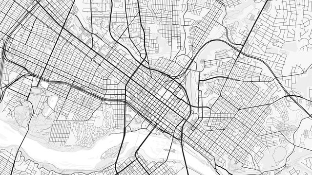 Richmond City Map. Minimalist black and white line art poster for printing, wallpaper, wall art, and map resources for home and office decor