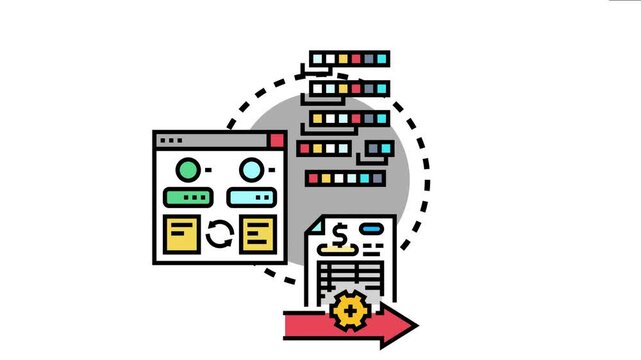 Application insertion concept depicting a system integrating software data into a marketing campaign, creating an advertising workflow for digital product promotion