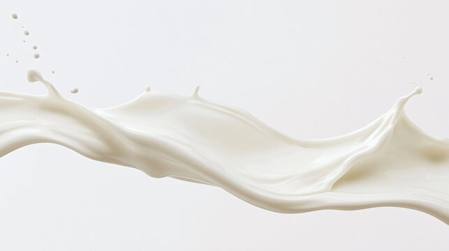 Milk Splash on White: A dynamic and refreshing splash of milk captures the essence of purity and movement, creating an abstract visual of liquid motion.
