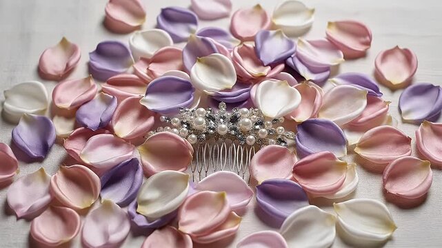 Elegant Bridal Hair Comb with Pearls and Crystals, Wedding Hair Accessory for Updo Hairstyles