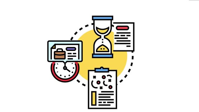 Application build deadline concept the development process, involving time management, task planning, and project documentation for timely completion
