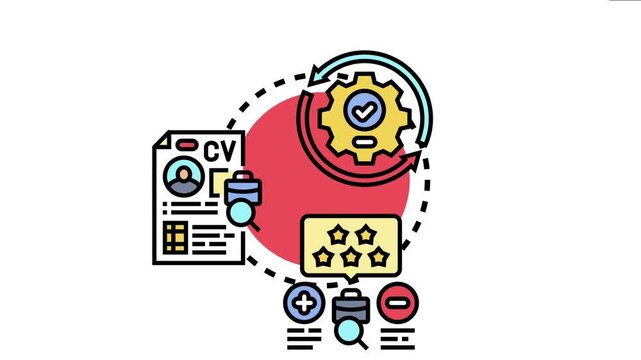 Application implementation involves a structured process of developing, evaluating, selecting, and reviewing candidates, ensuring successful onboarding and integration within a system