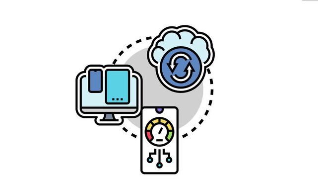 Application responsiveness verification involves checking and testing software performance across various devices and platforms while synchronizing data from cloud computing services