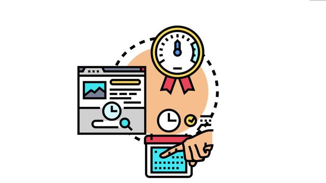 Application uptime tracking concept continuous monitoring of service availability and performance through web browser interfaces and scheduled calendar checks