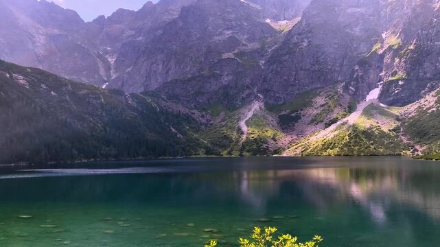 lake in the mountains, Zakopane, Poland, Tatra Mountains, mountain lake, Morskie Oko, Polish mountains, alpine lake, beautiful nature, mountain landscape, hiking, trekking, travel, tourism, scenic vie