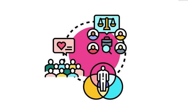 Concept promoting diversity, equity, and inclusion in the workplace and community, focusing on fair employment, social justice, and valuing different perspectives